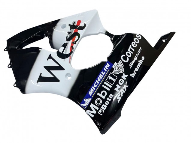 Discount 2000-2002 Glossy Black White West Michelin Kawasaki ZX6R Motorcycle Fairings Canada