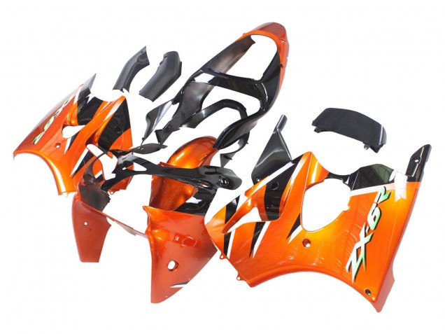 Discount 2000-2002 Orange Black Kawasaki ZX6R Motorcycle Fairings Canada