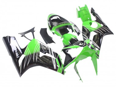 Discount 2003-2004 Green White Black Kawasaki ZX6R Motorcycle Fairings Canada