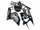 Discount 2003-2004 Glossy Black White Motul Lucky Strike Kawasaki ZX6R Motorcycle Fairings Canada
