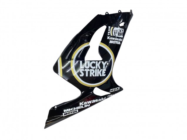 Discount 2003-2004 Glossy Black White Motul Lucky Strike Kawasaki ZX6R Motorcycle Fairings Canada