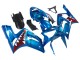 Discount 2003-2004 Blue White Red Shark Kawasaki ZX6R Motorcycle Fairings Canada