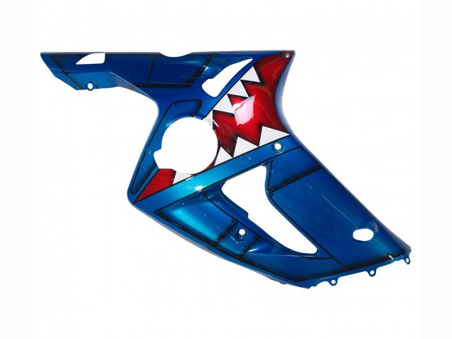 Discount 2003-2004 Blue White Red Shark Kawasaki ZX6R Motorcycle Fairings Canada