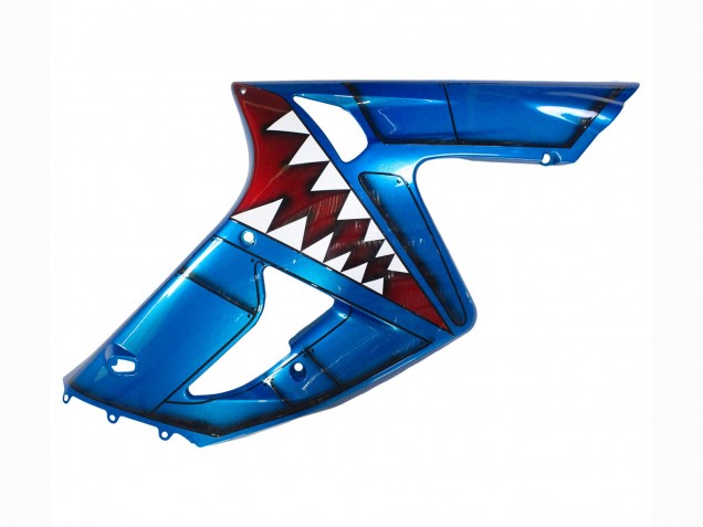 Discount 2003-2004 Blue White Red Shark Kawasaki ZX6R Motorcycle Fairings Canada