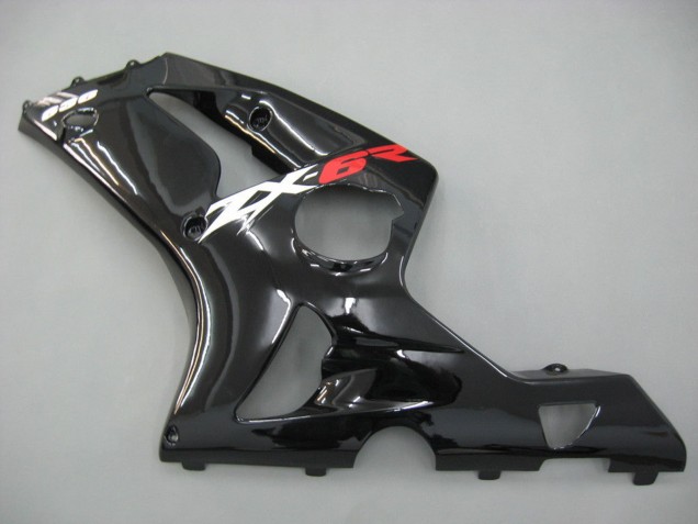 Discount 2003-2004 Glossy Black Kawasaki ZX6R Motorcycle Fairings Canada
