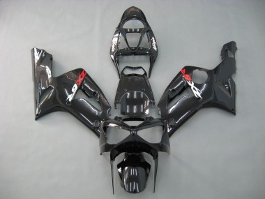Discount 2003-2004 Glossy Black Kawasaki ZX6R Motorcycle Fairings Canada