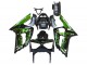 Discount 2003-2004 Glossy Black Green Flame Kawasaki ZX6R Motorcycle Fairings Canada