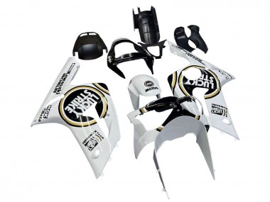 Discount 2003-2004 White Black Motul Lucky Strike Kawasaki ZX6R Motorcycle Fairings Canada