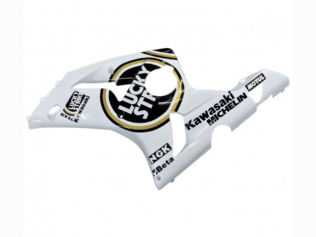 Discount 2003-2004 White Black Motul Lucky Strike Kawasaki ZX6R Motorcycle Fairings Canada