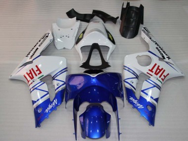 Discount 2003-2004 White Blue Red Fiat Kawasaki ZX6R Motorcycle Fairings Canada