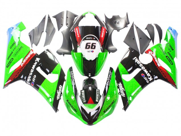 Discount 2005-2006 Green Red Black Elf 66 Kawasaki ZX6R Motorcycle Fairings Canada