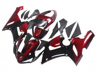 Discount 2005-2006 Red Glossy Black Kawasaki ZX6R Motorcycle Fairing Canada
