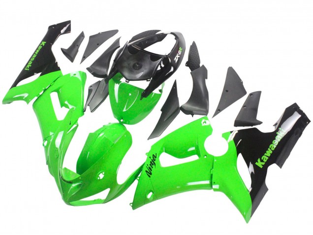 Discount 2005-2006 Green Black Ninja Kawasaki ZX6R Motorcycle Fairings Canada