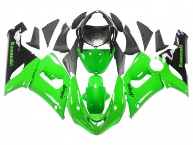 Discount 2005-2006 Green Black Ninja Kawasaki ZX6R Motorcycle Fairings Canada
