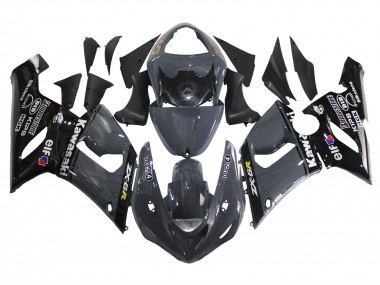 Discount 2005-2006 Dark Grey Black Kawasaki ZX6R Motorcycle Fairings Canada
