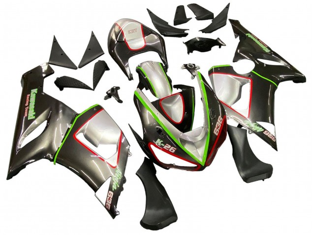 Discount 2005-2006 Black Silver Green Red K-26 Kawasaki ZX6R Motorcycle Fairings Canada