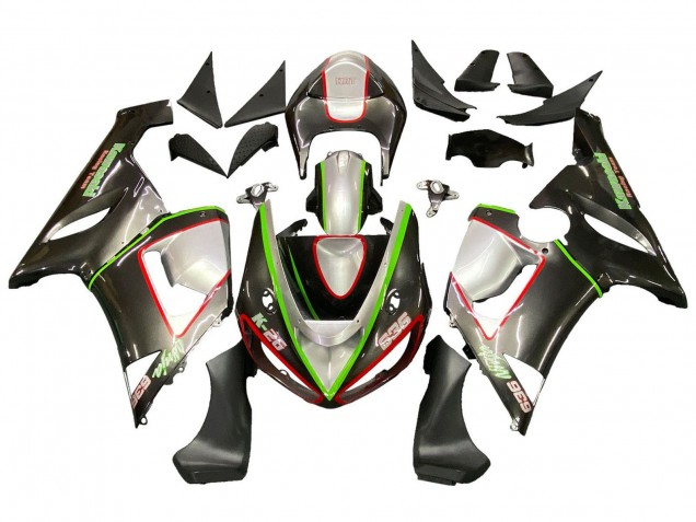 Discount 2005-2006 Black Silver Green Red K-26 Kawasaki ZX6R Motorcycle Fairings Canada