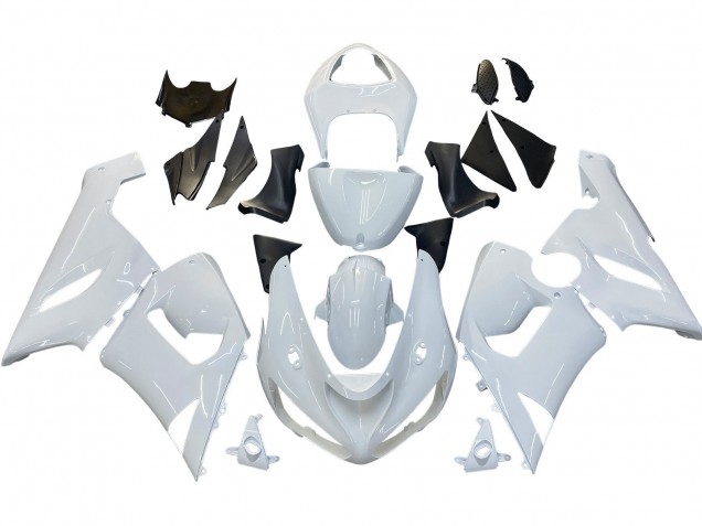 Discount 2005-2006 White Kawasaki ZX6R Motorcycle Fairings Canada