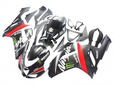 Discount 2007-2008 Black White Red with White Snow Decal Ninja Elf Kawasaki ZX6R Motorcycle Fairings Canada