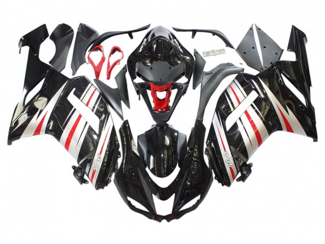 Discount 2007-2008 Black Silver Red Ninja Kawasaki ZX6R Motorcycle Fairings Canada