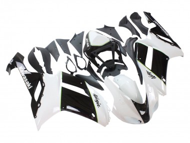 Discount 2007-2008 Black White Ninja Kawasaki ZX6R Motorcycle Fairings Canada