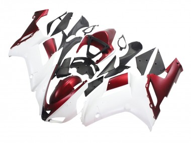 Discount 2007-2008 White Red Kawasaki ZX6R Motorcycle Fairing Canada