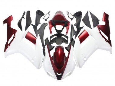 Discount 2007-2008 White Red Kawasaki ZX6R Motorcycle Fairing Canada