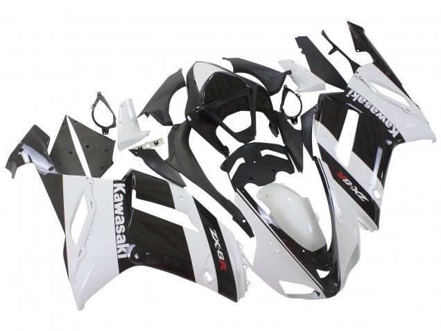 Discount 2007-2008 White Black Kawasaki ZX6R Motorcycle Fairing Canada