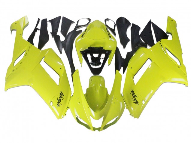 Discount 2007-2008 Yellow Ninja Kawasaki ZX6R Motorcycle Fairings Canada