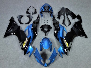Discount 2009-2012 Blue Glossy Black Yellow Kawasaki ZX6R Motorcycle Fairings Canada