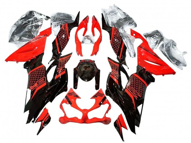 Discount 2019-2022 Red Glossy Black Honeycomb Kawasaki ZX6R Motorcycle Fairings Canada