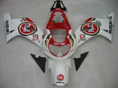 Discount 2000-2002 White Red Lucky Strike Suzuki GSXR1000 Motorcycle Fairings Canada