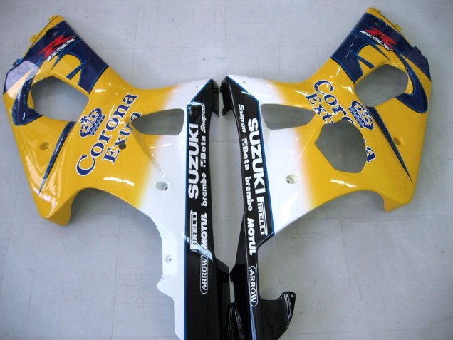 Discount 2000-2002 Yellow Dark Blue White Motul Corona Suzuki GSXR1000 Motorcycle Fairings Canada