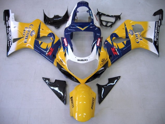 Discount 2000-2002 Yellow Dark Blue White Motul Corona Suzuki GSXR1000 Motorcycle Fairings Canada