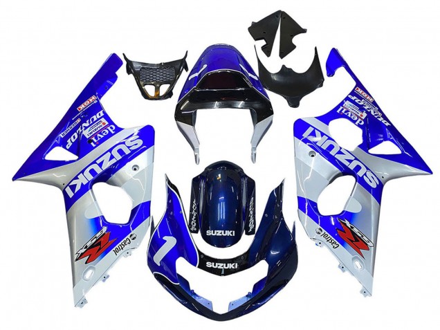Discount 2000-2002 Blue White Silver Castrol Dunlop Suzuki GSXR1000 Motorcycle Fairings Canada