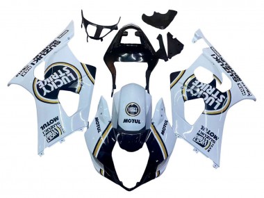Discount 2003-2004 White Black Gold Motul Lucky Strike Suzuki GSXR 1000 Motorcycle Fairings Canada