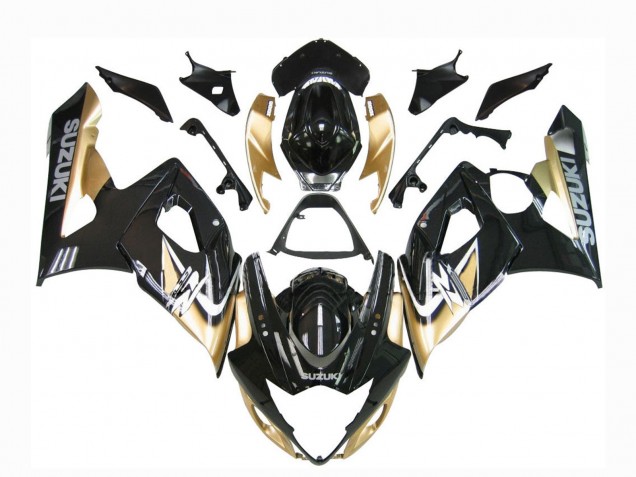 Discount 2005-2006 Black Gold Suzuki GSXR 1000 Motorcycle Fairings Canada