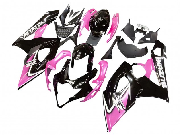 Discount 2005-2006 Glossy Black Pink Suzuki GSXR 1000 Motorcycle Fairings Canada