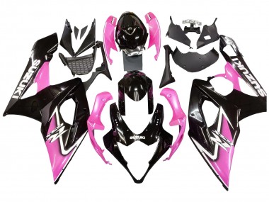 Discount 2005-2006 Glossy Black Pink Suzuki GSXR 1000 Motorcycle Fairings Canada