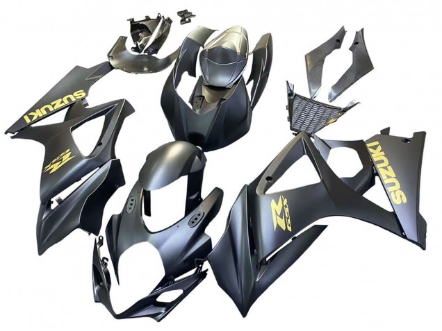 Discount 2007-2008 Matte Black Gold Decal Suzuki GSXR 1000 Motorcycle Fairings Canada