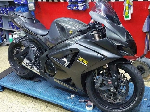 Discount 2007-2008 Matte Black Gold Decal Suzuki GSXR 1000 Motorcycle Fairings Canada
