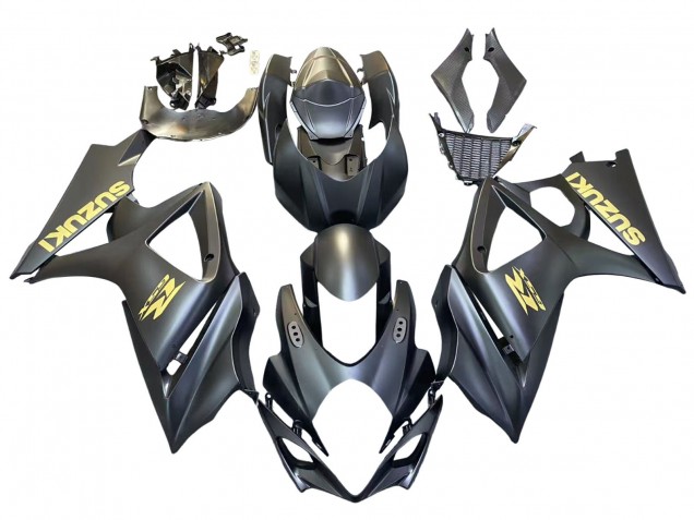 Discount 2007-2008 Matte Black Gold Decal Suzuki GSXR 1000 Motorcycle Fairings Canada
