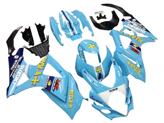 Discount 2007-2008 Light Blue Yellow Black Motul Rizla Suzuki GSXR 1000 Motorcycle Fairings Canada