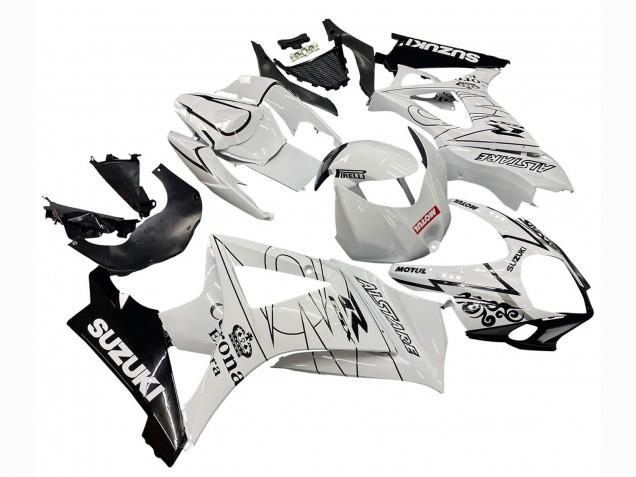 Discount 2007-2008 White Black Alstare Corona Motul Suzuki GSXR 1000 Motorcycle Fairings Canada
