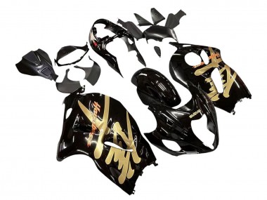 Discount 1996-2007 Glossy Black Gold Hayabusa Suzuki GSXR 1300 Hayabusa Motorcycle Fairings Canada