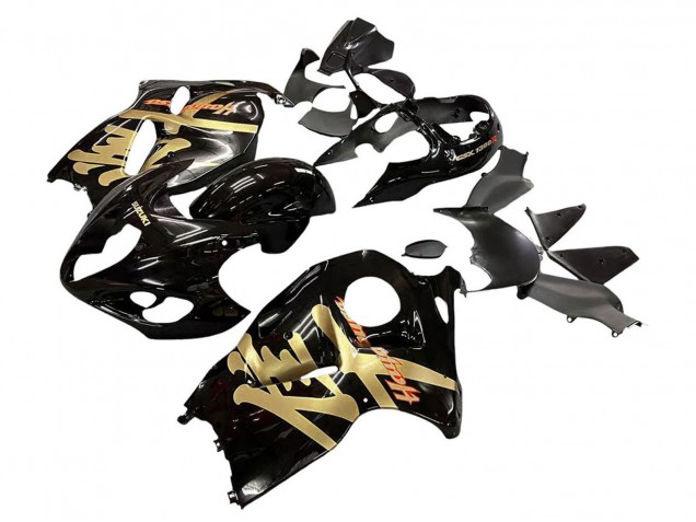 Discount 1996-2007 Glossy Black Gold Hayabusa Suzuki GSXR 1300 Hayabusa Motorcycle Fairings Canada