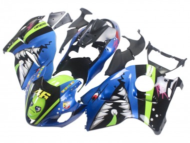 Discount 1996-2007 Blue Green Shark 46 Suzuki GSXR 1300 Hayabusa Motorcycle Fairings Canada