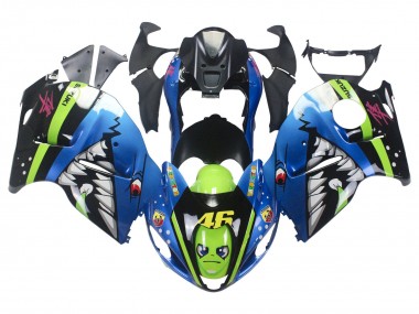 Discount 1996-2007 Blue Green Shark 46 Suzuki GSXR 1300 Hayabusa Motorcycle Fairings Canada