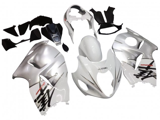 Discount 1996-2007 White Silver Hayabusa Suzuki GSXR 1300 Hayabusa Motorcycle Fairings Canada