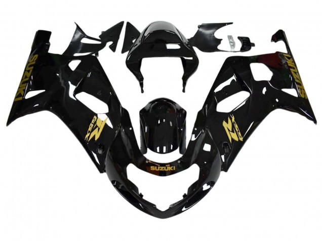 Discount 2001-2003 Glossy Black Gold Decal Suzuki GSXR 600 / GSXR 750 Motorcycle Fairings Canada